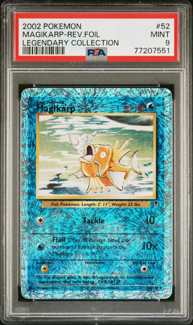Magikarp-Reverse Foil, Legendary Collection, PSA 9