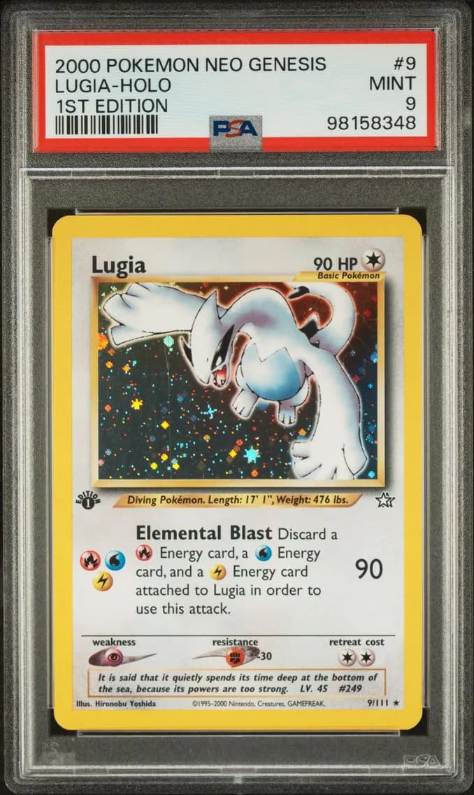 Lugia-Holo, Neo Genesis 1st Edition, PSA 9