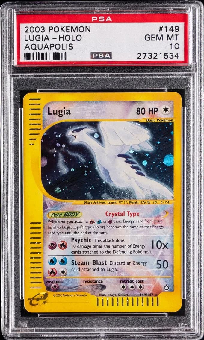 Lugia-Holo, Aquapolis, PSA 10