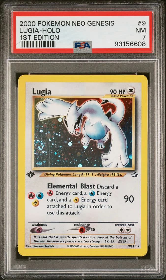Lugia-Holo, Neo Genesis 1st Edition, PSA 7