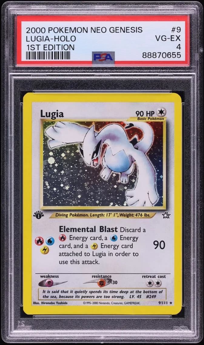 Lugia, Neo Genesis 1st Edition, PSA 4